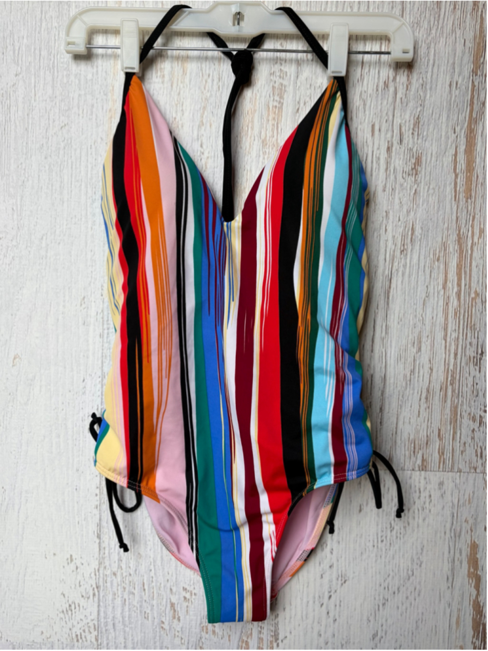 Women's Swimsuits for All One Piece Swimsuit Size 4 Multi-color Striped